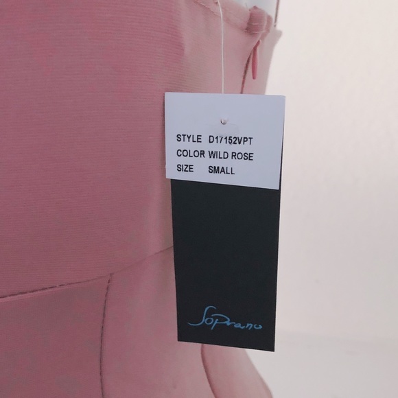 NEW Soprano Wild Rose Bodycon Dress, Pink Size S New w/Tag - Picture 9 of 11